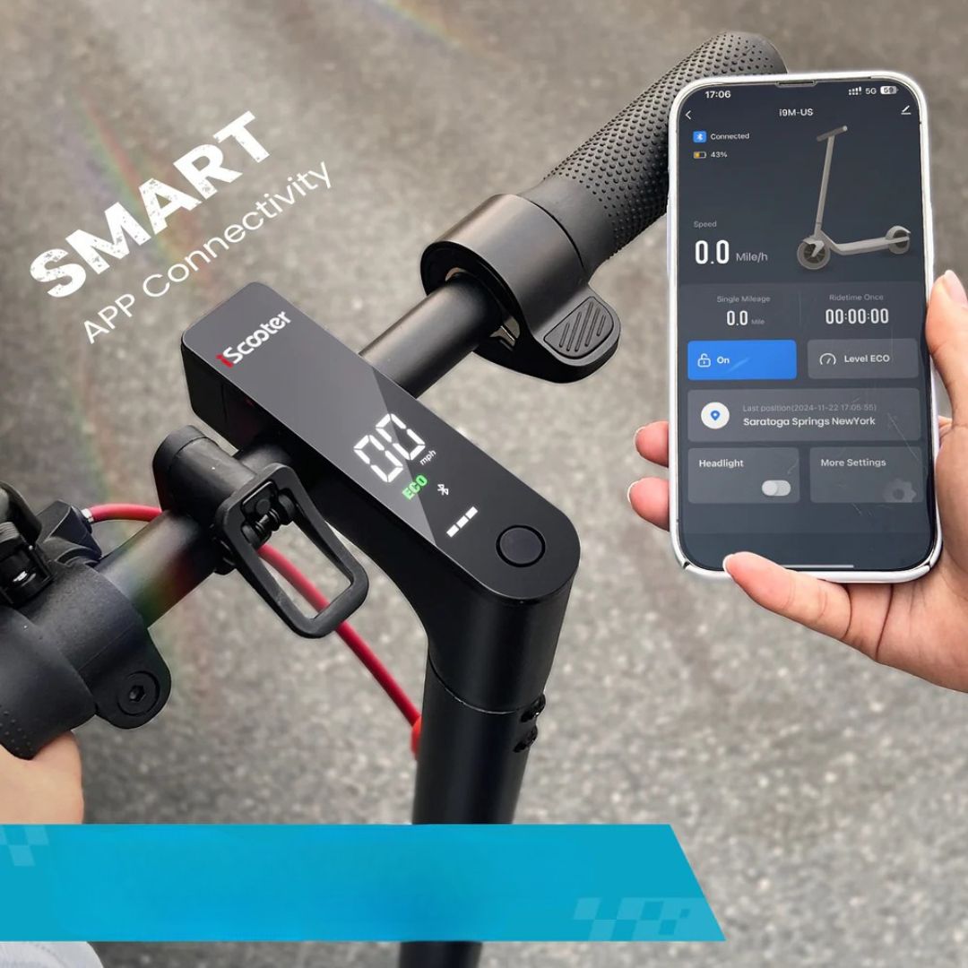 iScooter i9M – 500W Elscooter – 30 km räckvidd - Elsparkcyckel